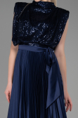 Robe de Soirée Longue Bleu Marine ABU3326