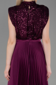 Robe de Soirée Longue Prune ABU3326