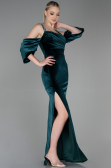 Robe de Soirée Longue Velours Émeraude ABU3335