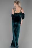 Robe de Soirée Longue Velours Émeraude ABU3335