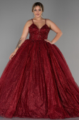 Haute Couture Longue Rouge Bordeaux ABU2157