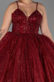 Haute Couture Longue Rouge Bordeaux ABU2157