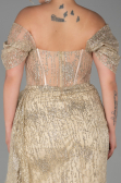 Robe De Soirée Grande Taille Longue Or ABU3097