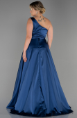 Robe Grande Taille Longue Bleu Marine ABU3171