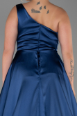 Robe Grande Taille Longue Bleu Marine ABU3171