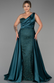 Robe Grande Taille Longue Émeraude ABU3171