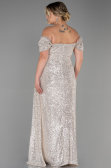 Robe Grande Taille Longue Squameuse Vison ABU2973