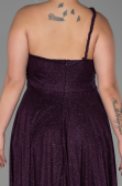 Robe Grande Taille Longue Violet Foncé ABU3289
