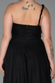 Robe Grande Taille Longue Noir ABU3289
