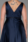 Robe Grande Taille Longue Bleu Marine ABU3200