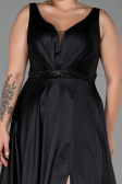 Robe Grande Taille Longue Noir ABU3200