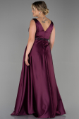 Robe Grande Taille Longue Couleur Cerise ABU3200