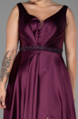 Robe Grande Taille Longue Couleur Cerise ABU3200