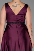 Robe Grande Taille Longue Couleur Cerise ABU3200