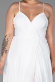 Robe de Soirée Grande Taille Longue Blanc ABU1324