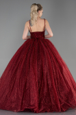 Haute Couture Longue Rouge Bordeaux ABU2138