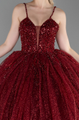 Haute Couture Longue Rouge Bordeaux ABU2138