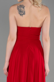 Robe de Soirée Longue Mousseline Rouge ABU3343