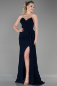 Robe de Soirée Longue Bleu Marine ABU3344