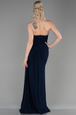 Robe de Soirée Longue Bleu Marine ABU3344