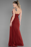 Robe de Soirée Longue Marron Clair ABU3344
