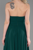 Robe de Soirée Longue Mousseline Émeraude ABU3343