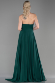 Robe de Soirée Longue Mousseline Émeraude ABU3343