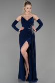 Robe de Soirée Longue Bleu Marine ABU3351