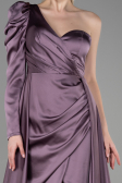 Robe De Soirée Satin Longue Lavande ABU1715