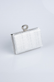 Sac de Soirée Luxe Coupe Au Laser Argent SH830