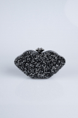 Sac de Soirée Luxe Squameuse Noir-Argent SH831