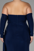 Robe de Soirée Grande Taille Longue Bleu Marine ABU3352
