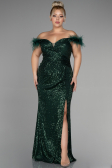 Robe de Soirée Grande Taille Longue Squameuse Émeraude ABU3193