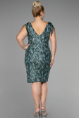 Robe De Invitation Grande Taille Midi Turquoise ABK1873