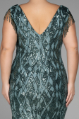 Robe De Invitation Grande Taille Midi Turquoise ABK1873