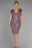 Robe De Invitation Grande Taille Midi Poudre ABK1873