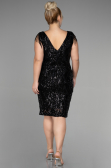 Robe De Invitation Grande Taille Midi Noir ABK1873