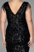 Robe De Invitation Grande Taille Midi Noir ABK1873