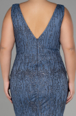 Robe De Fiançailles Grande Taille Longue Indigo ABU3368