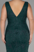 Robe De Fiançailles Grande Taille Longue Émeraude ABU3368