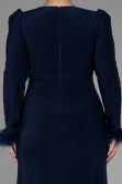 Robe de Soirée Grande Taille Longue Bleu Marine ABU2832
