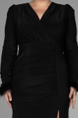 Robe de Soirée Grande Taille Longue Noir ABU2832