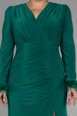 Robe de Soirée Grande Taille Longue Émeraude ABU2832