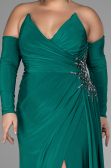 Robe de Soirée Grande Taille Longue Vert ABU3352