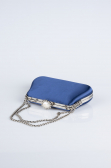 Sac de Soirée Luxe Satin Bleu Marine SH834