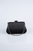 Sac de Soirée Luxe Satin Noir SH834
