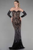 Robe Queue de Poisson Longue Noir ABU3396