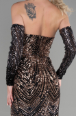 Robe Queue de Poisson Longue Noir ABU3396