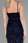 Robe de Soirée Courte Bleu Marine ABK1541