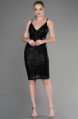Robe de Soirée Courte Noir ABK1541